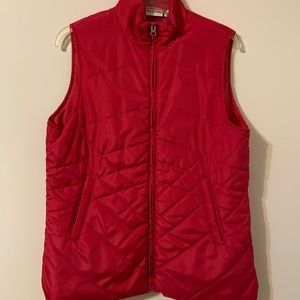 Kim Rogers Quilted Lightweight Zip Up Front Vest, size Medium